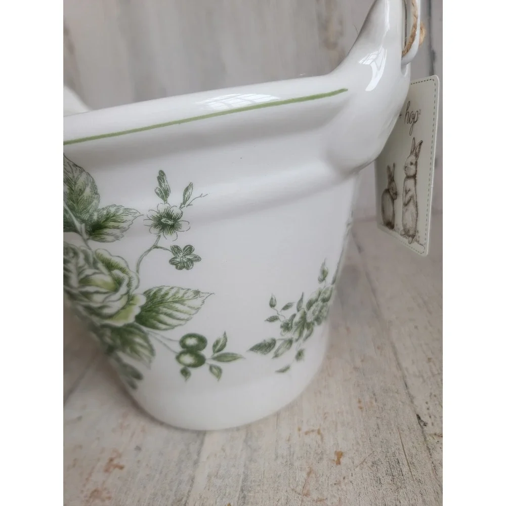Maxcera green floral Easter Hip Hop bucket spring flower home decor‎ unique